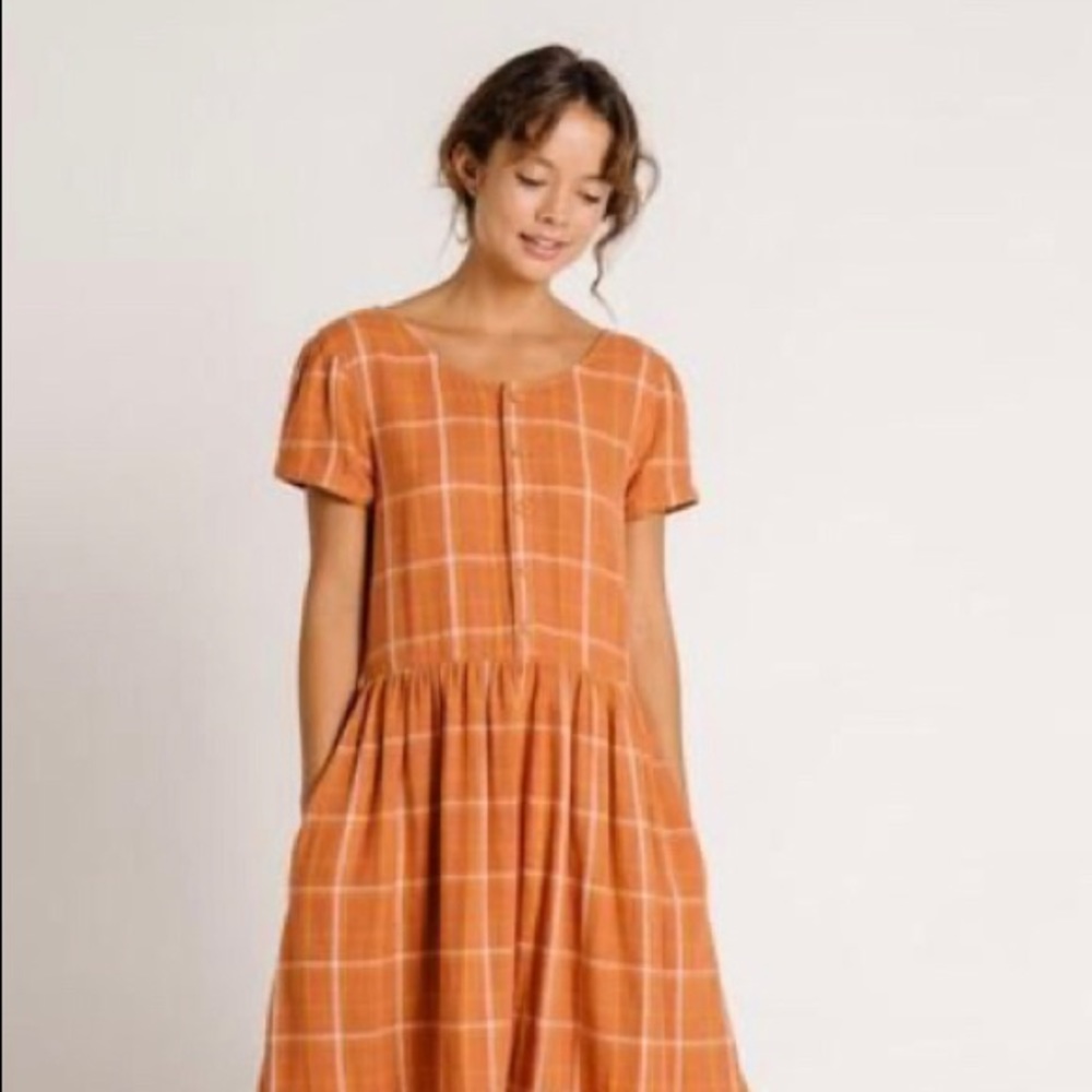 Plaid midi dress